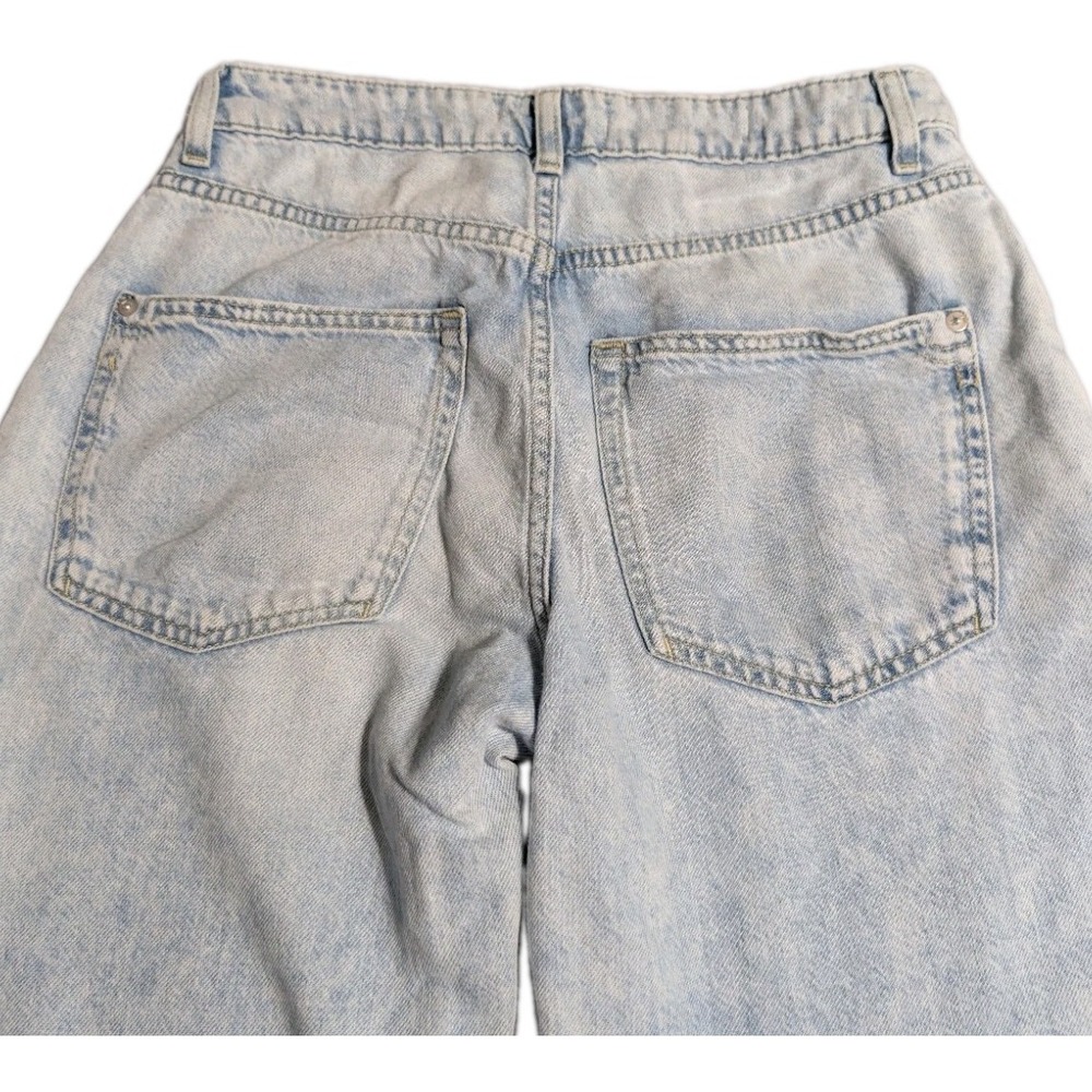 Pilcro Anthropologie The Breaker Womens High Rise Wide Leg Jeans Light Wash 25 - Picture 9 of 10